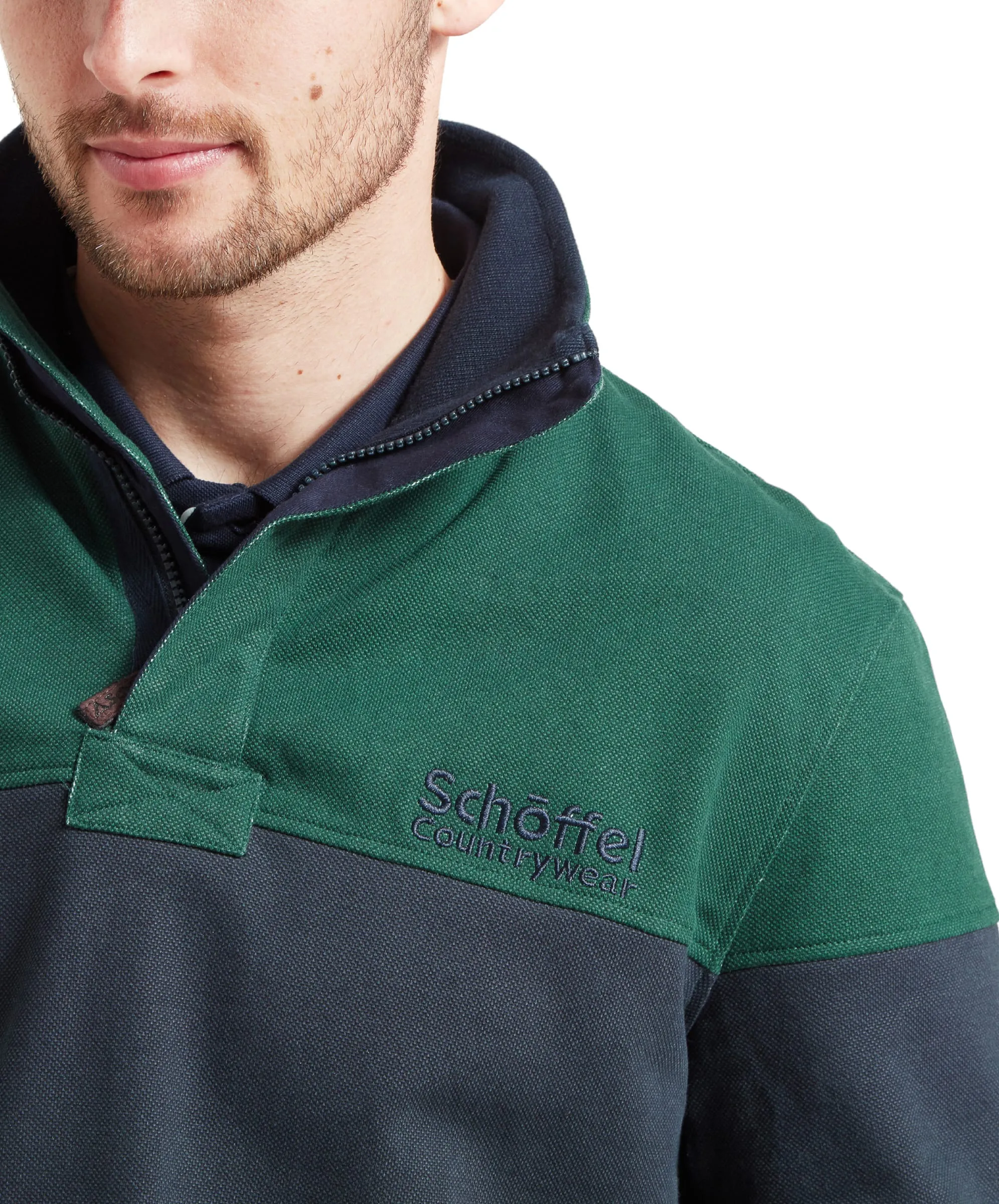 Helford Heritage Sweatshirt - Navy/Pine Green