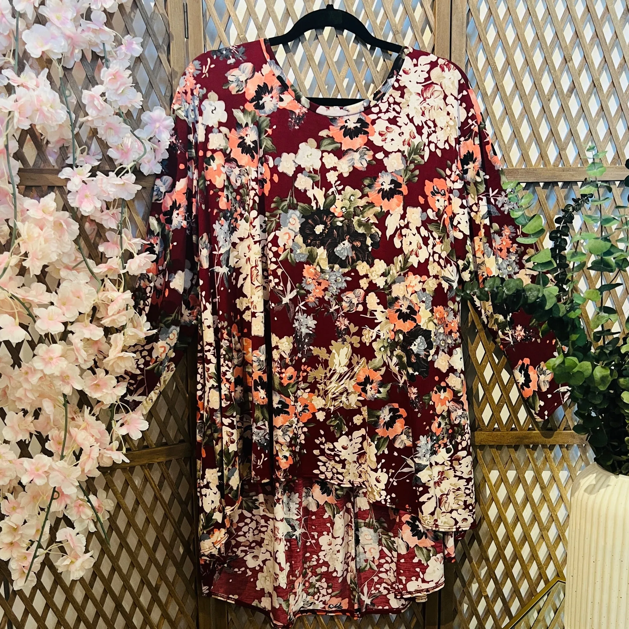 Hi/Lo Floral Tunic