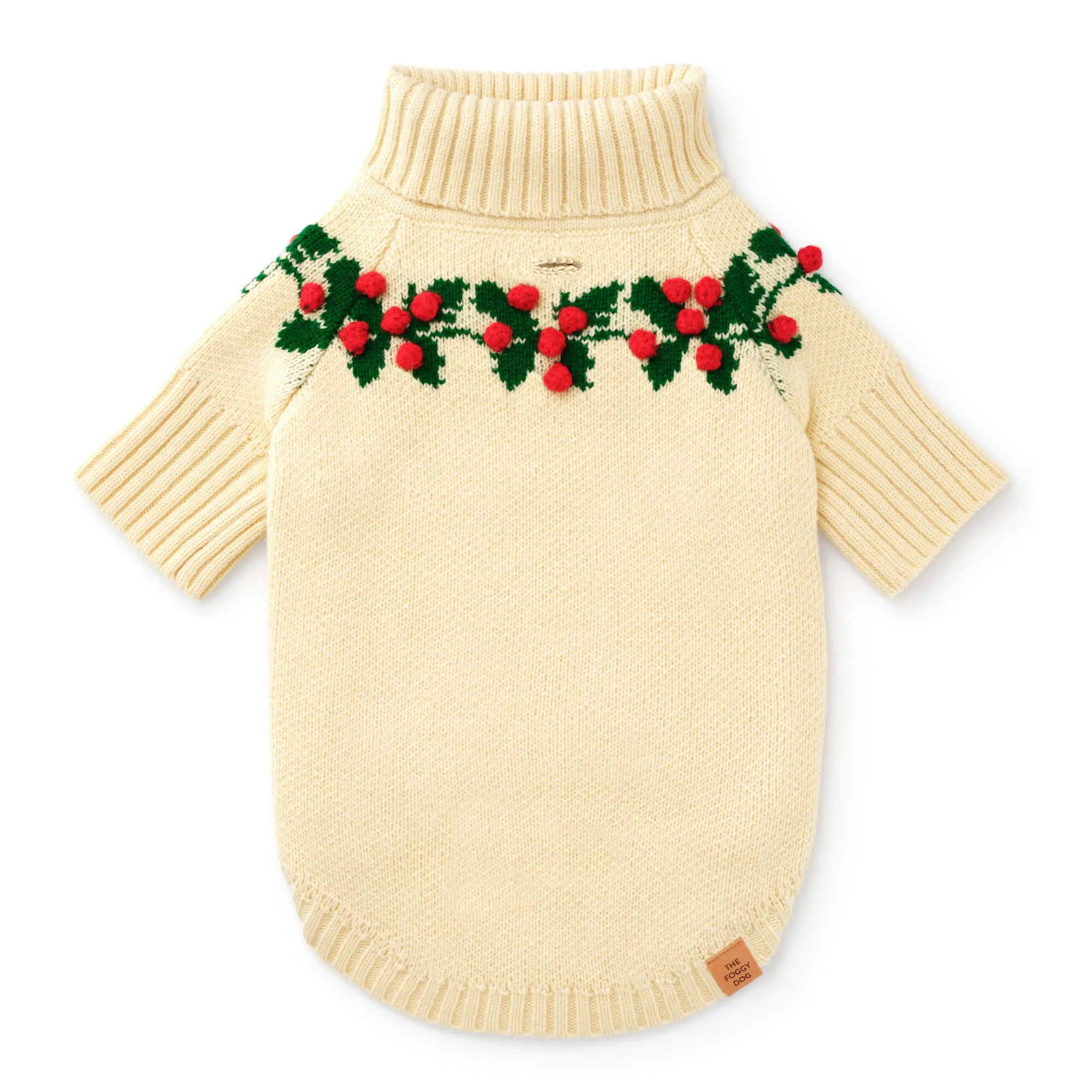 Holly Bobble Dog Sweater