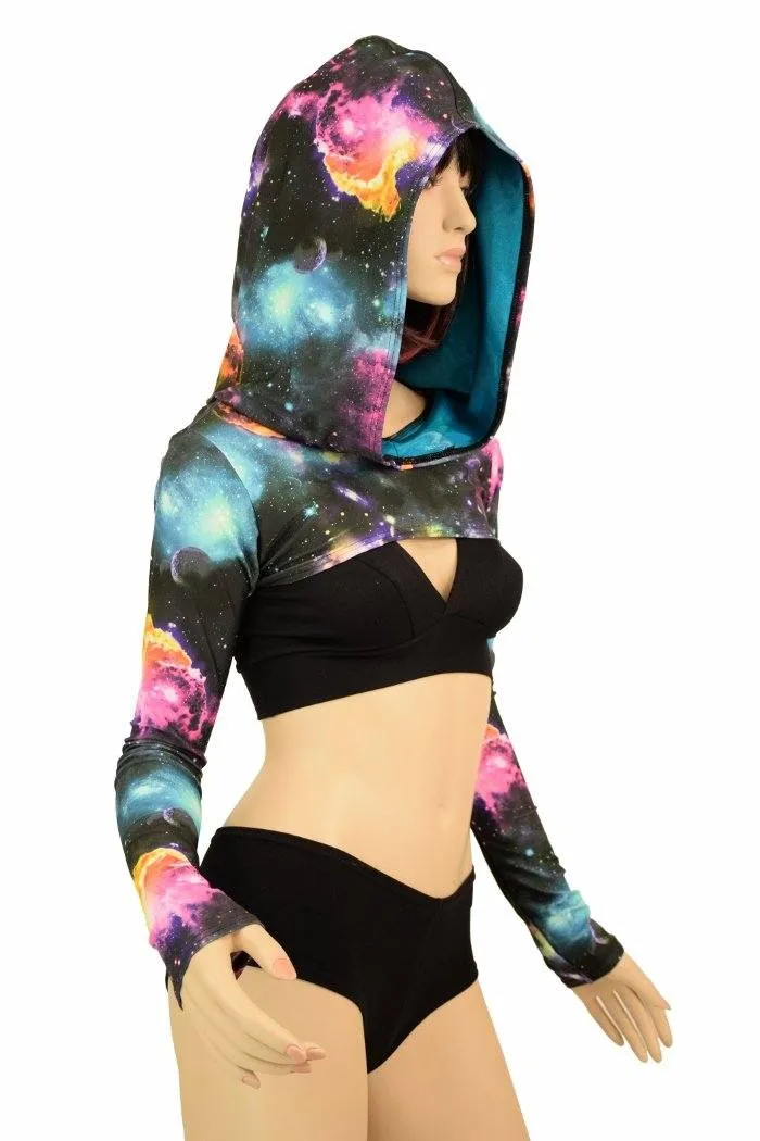 Hooded Galaxy Bolero Dance Sleeves