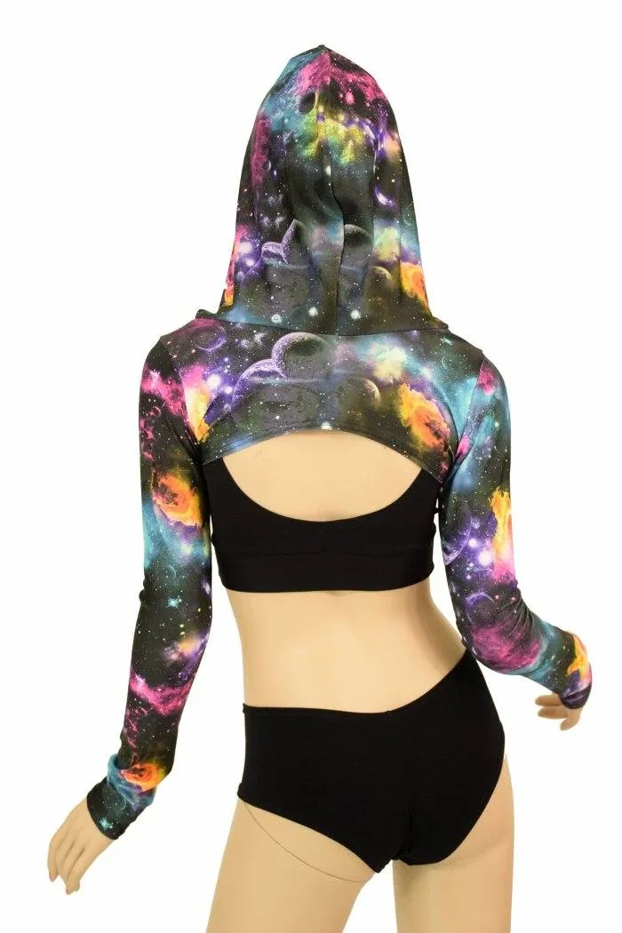 Hooded Galaxy Bolero Dance Sleeves