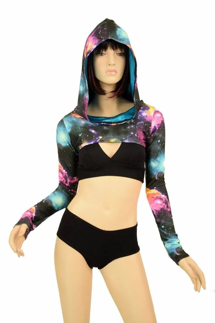 Hooded Galaxy Bolero Dance Sleeves