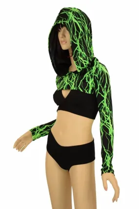 Hooded Lightning Bolero Dance Sleeves