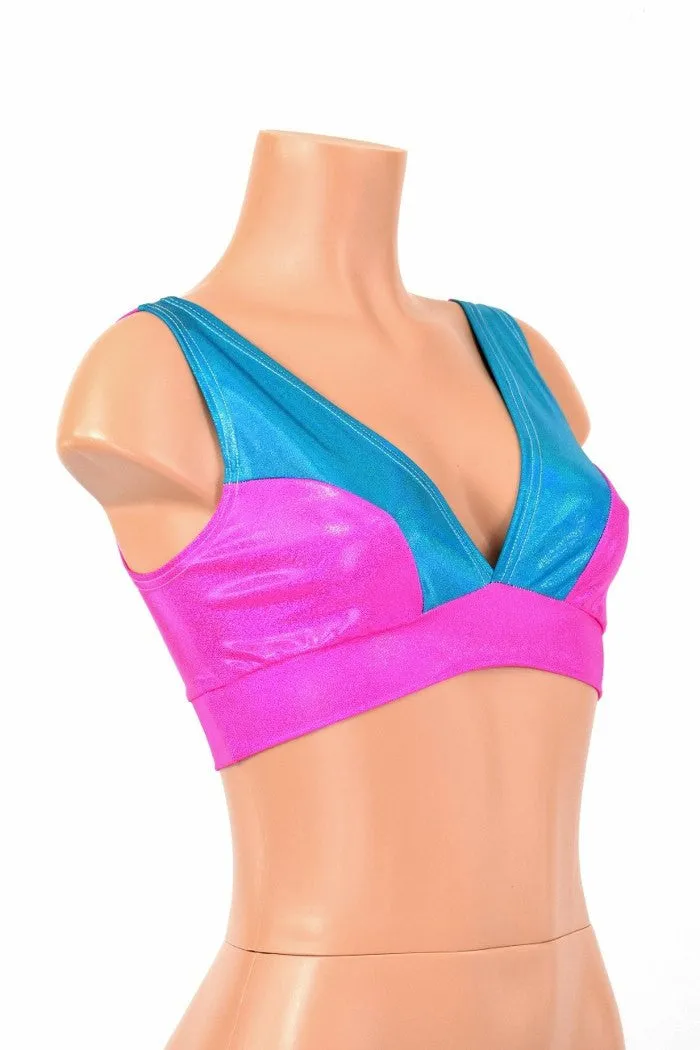 Hot Pink & Peacock Starlette Bralette