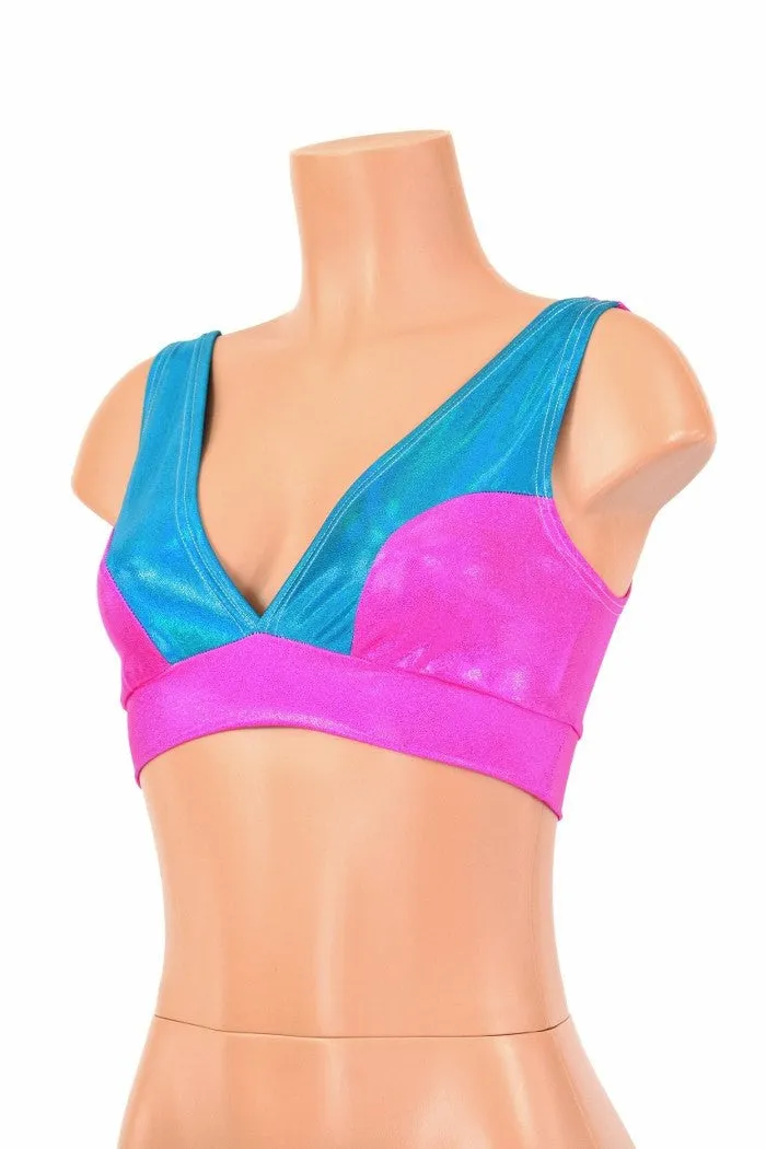 Hot Pink & Peacock Starlette Bralette