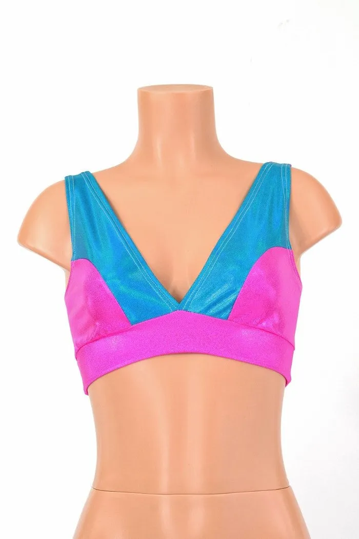 Hot Pink & Peacock Starlette Bralette