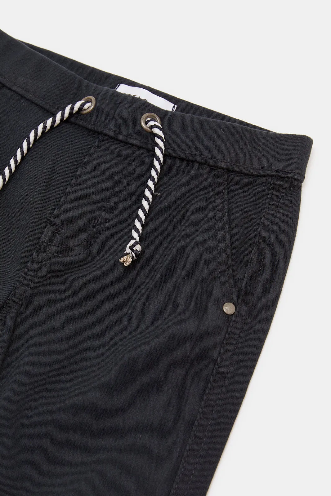 Infant Boys Charcoal Twill Jogger