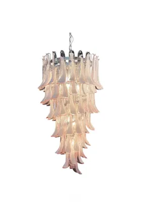 Italian Vintage Pink Spiral Murano Chandelier