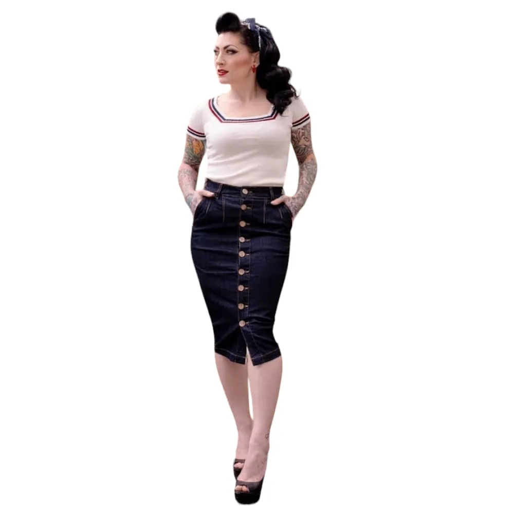 JEANS PENCIL SKIRT