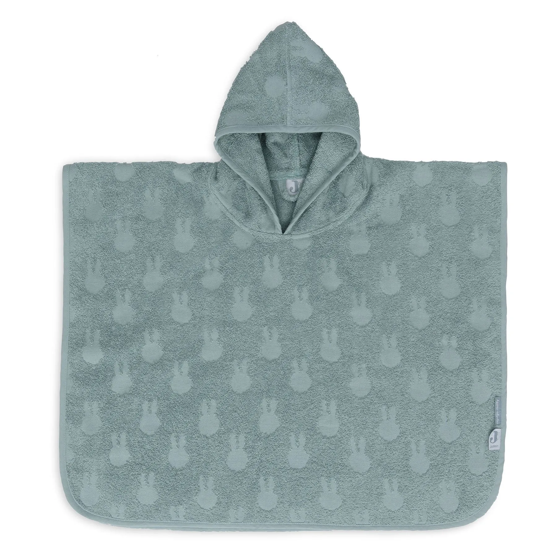 Jollein Bad Poncho Terry Miffy Jacquard Sea Green