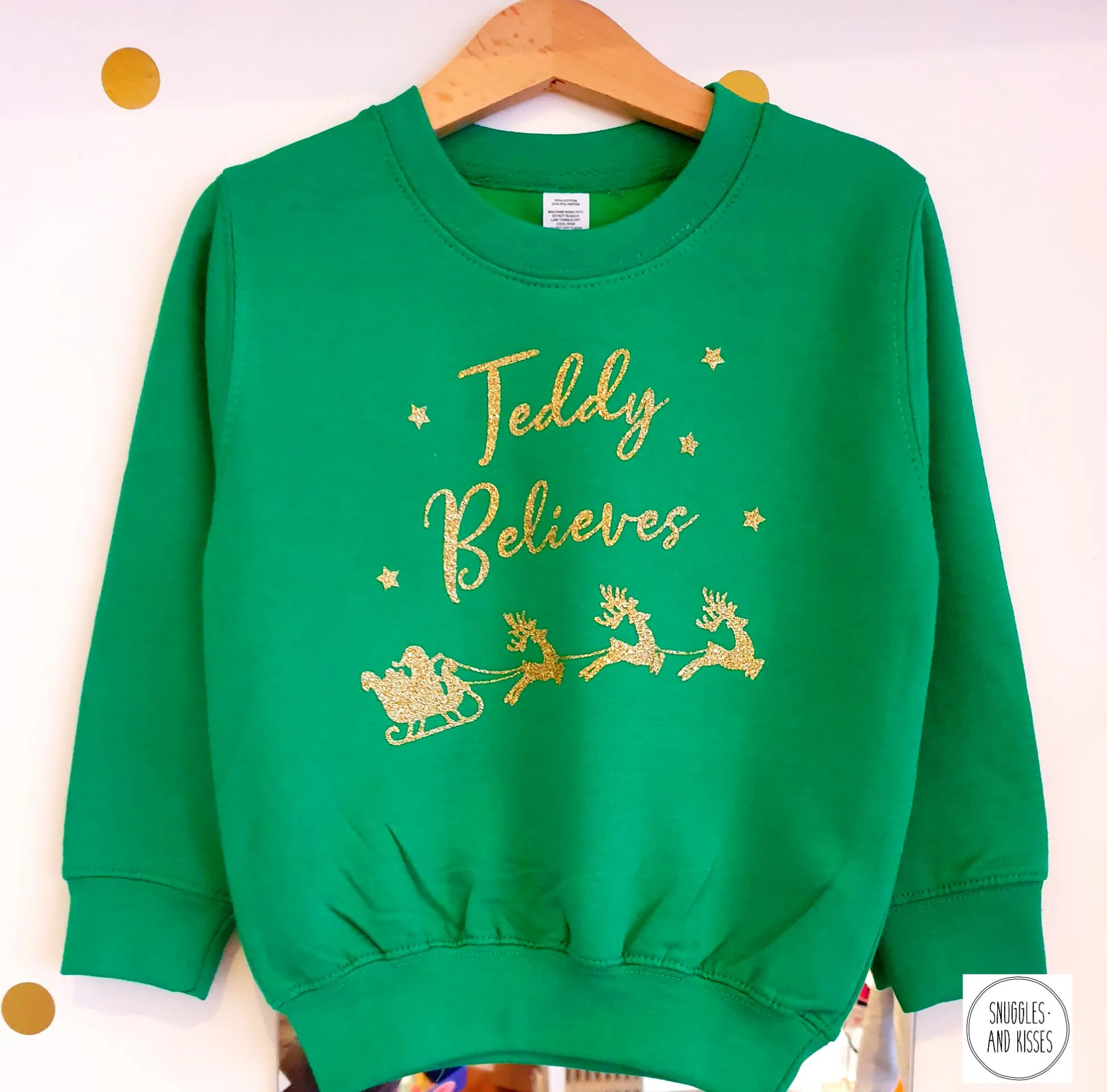 Kids Personalised 'Believes' Christmas Sweatshirt