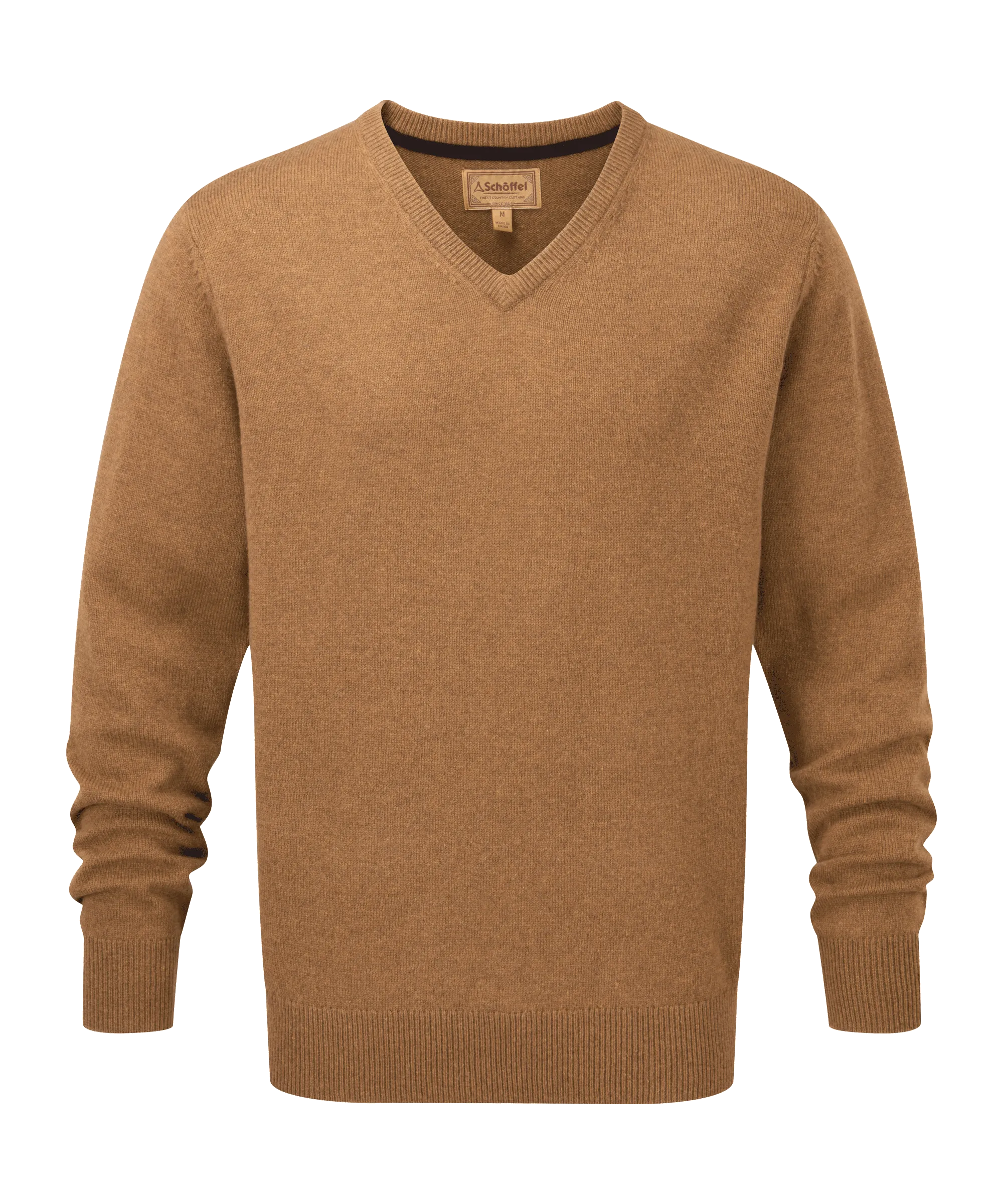 Lambswool V Neck - Toffee