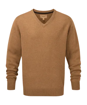 Lambswool V Neck - Toffee