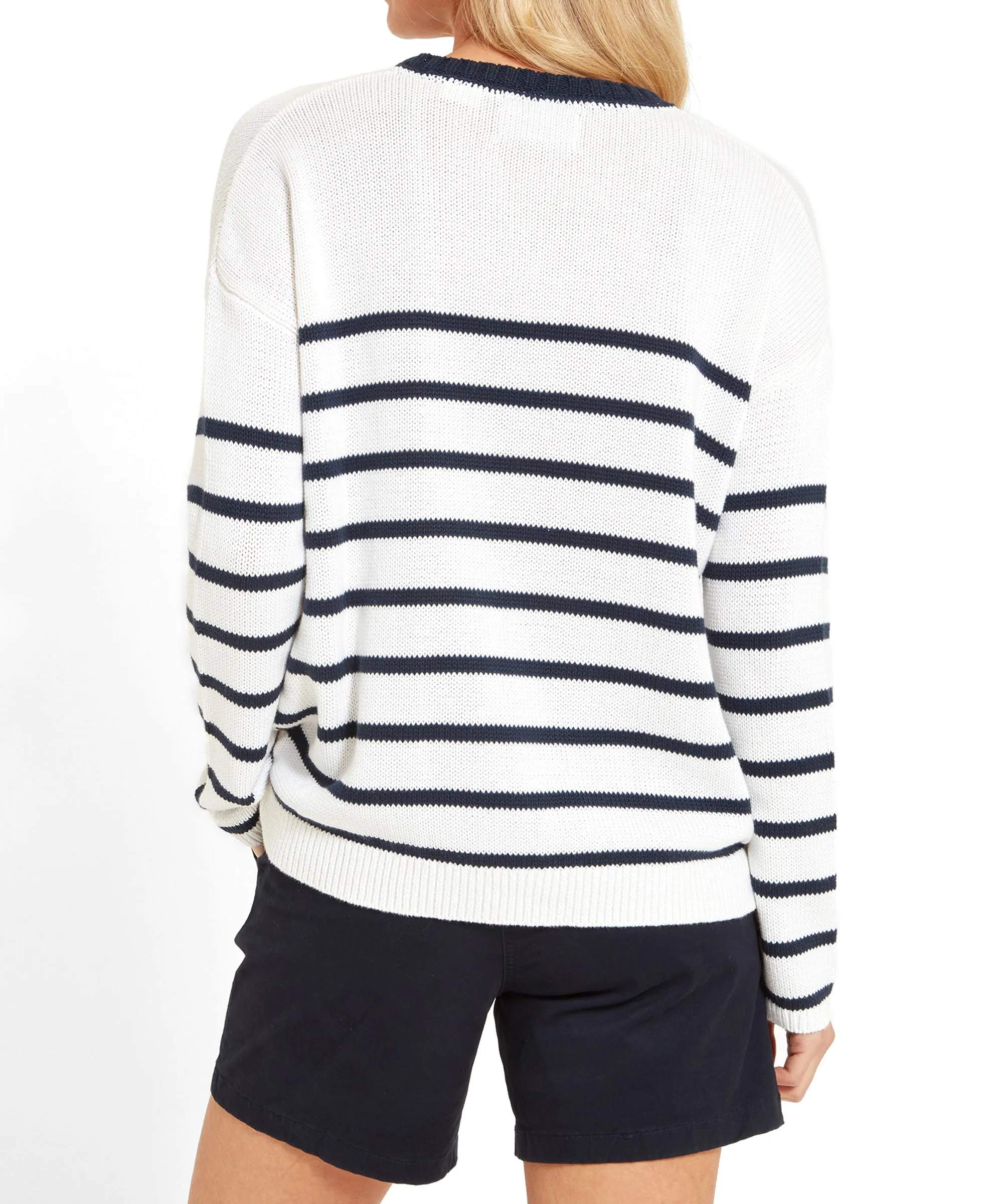 Lee Bay Jumper - Soft White/Navy