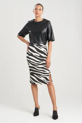 Leo Jacquard Pencil Skirt