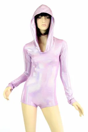 Lilac Long Sleeve Hoodie Romper