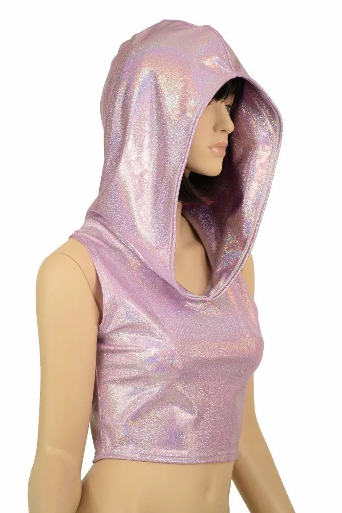 Lilac Racerback Crop Hoodie