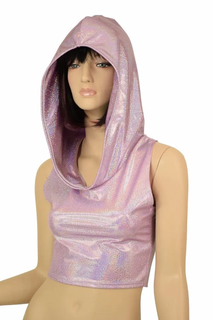 Lilac Racerback Crop Hoodie