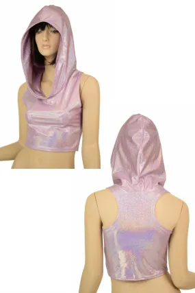 Lilac Racerback Crop Hoodie