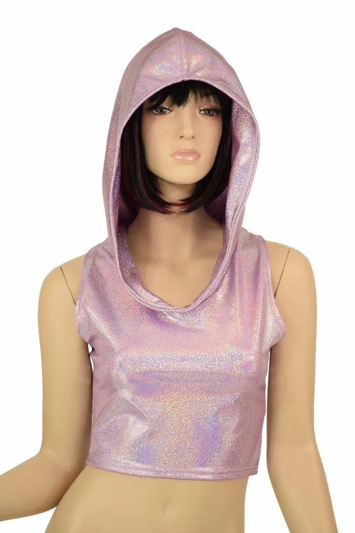 Lilac Racerback Crop Hoodie