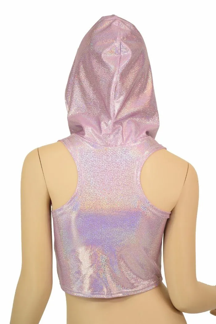 Lilac Racerback Crop Hoodie