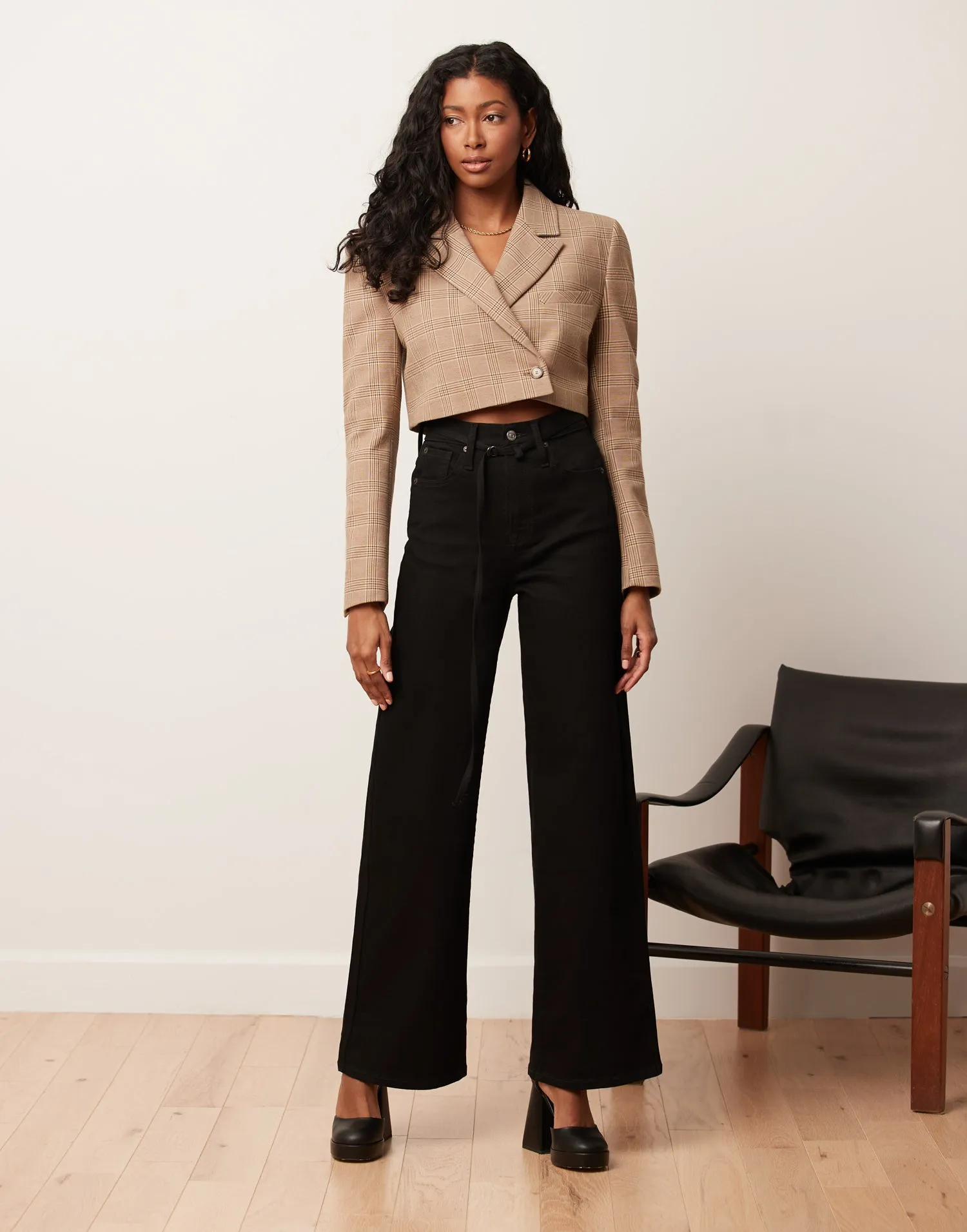 LILY WIDE LEG JEANS / BLACK