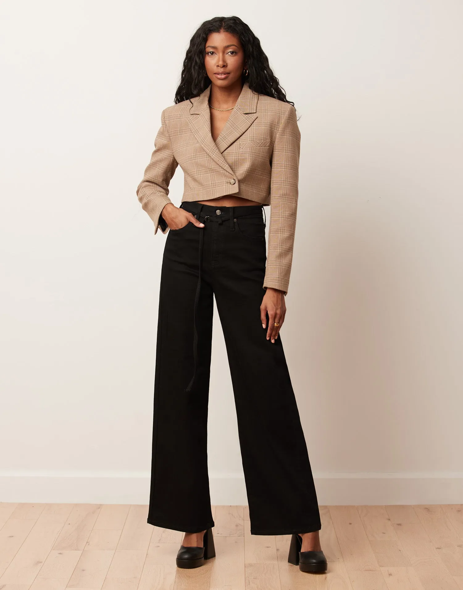 LILY WIDE LEG JEANS / BLACK