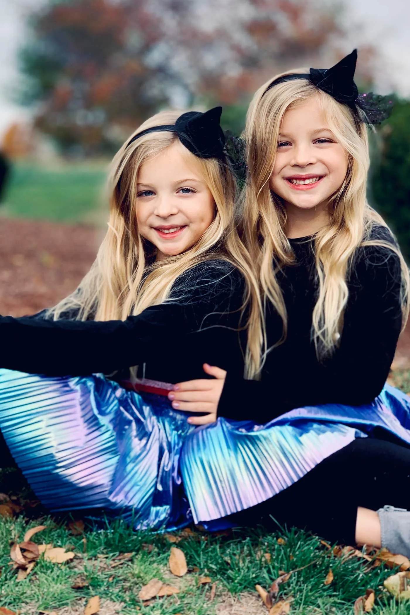 Little Girls Holographic Pleated Skirt