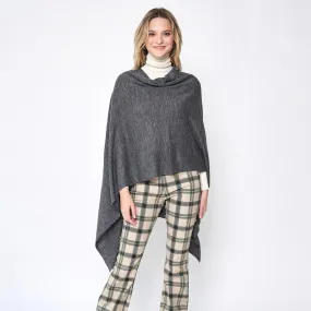 Love Scarf Poncho - Charcoal