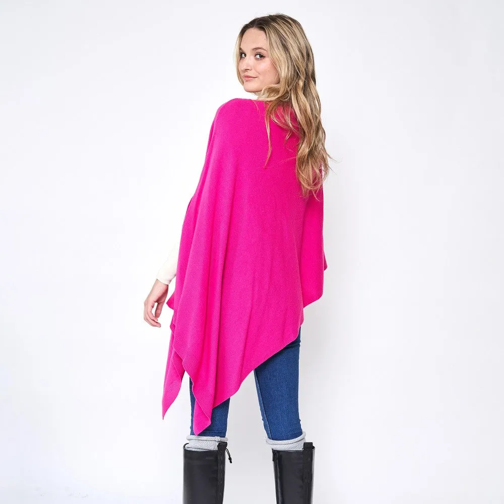 Love Scarf Poncho - Hot Pink