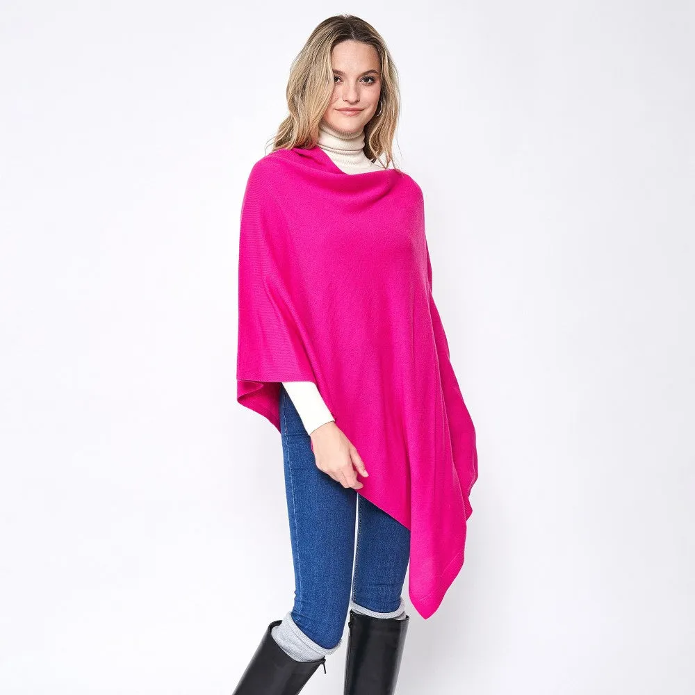 Love Scarf Poncho - Hot Pink