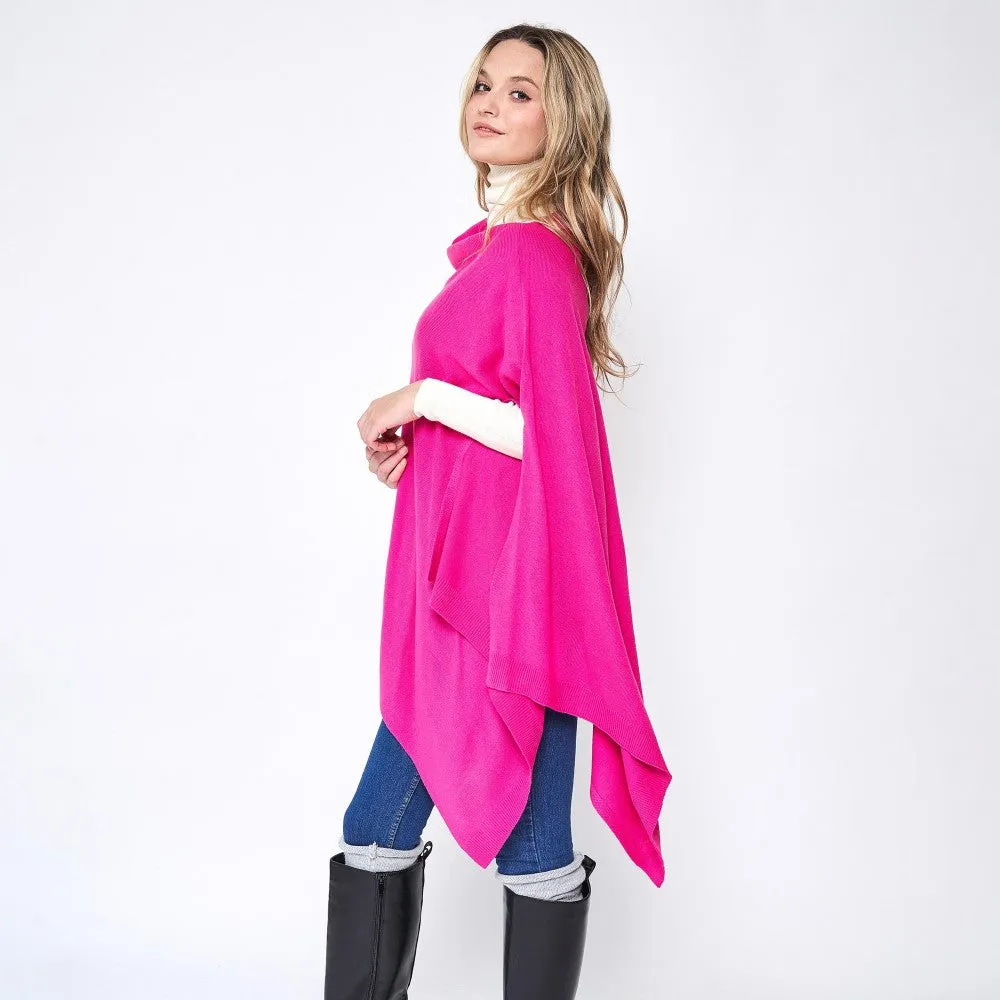 Love Scarf Poncho - Hot Pink