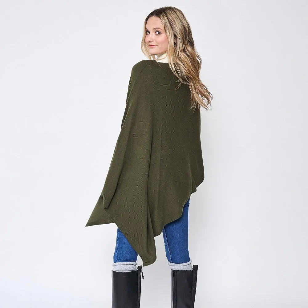 Love Scarf Poncho - Olive