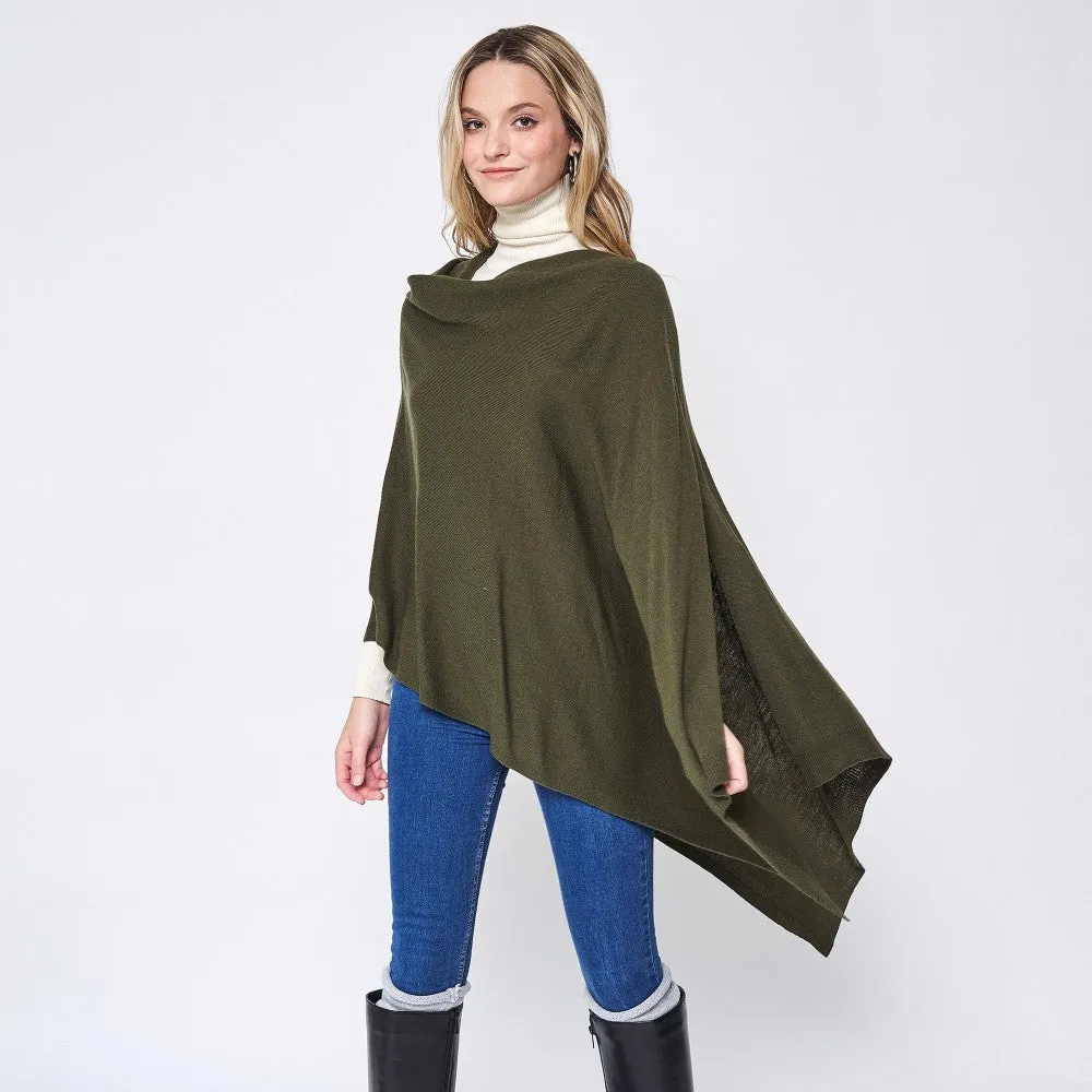 Love Scarf Poncho - Olive