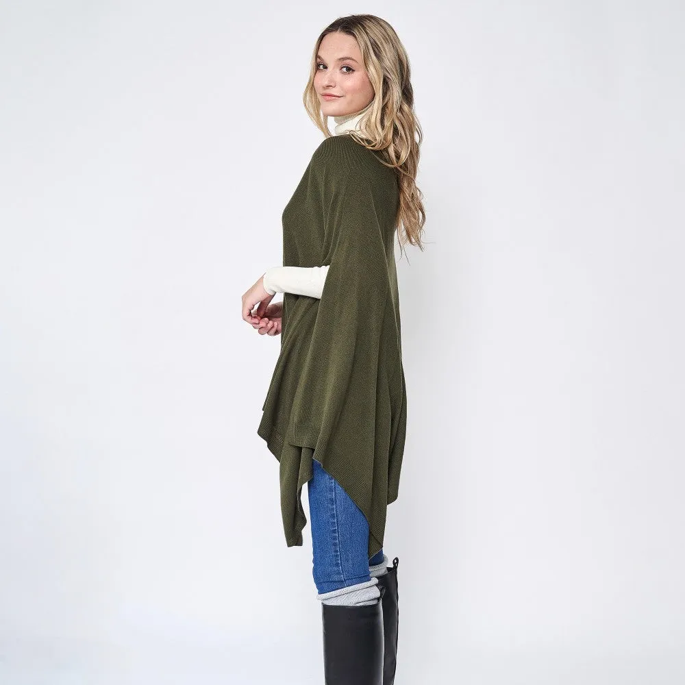 Love Scarf Poncho - Olive