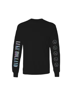 LUKE HOLLAND: LUKE HOLLAND LONG SLEEVED HOLOGRAPHIC T-SHIRT