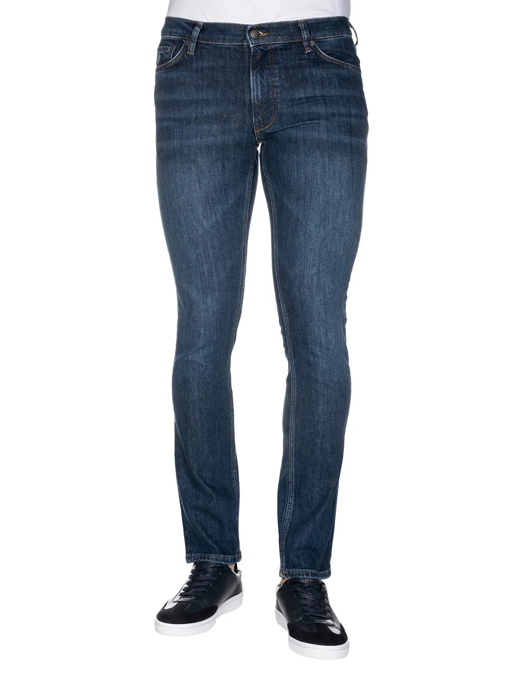 Maxen Extra Slim Fit Jeans Dark Blue Worn In