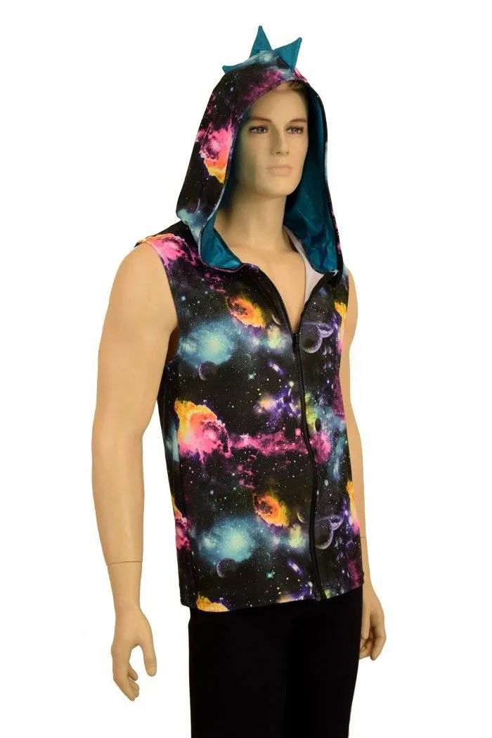 Mens Galaxy & Peacock Dragon Hoodie