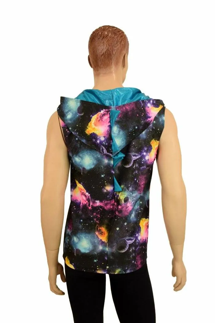 Mens Galaxy & Peacock Dragon Hoodie