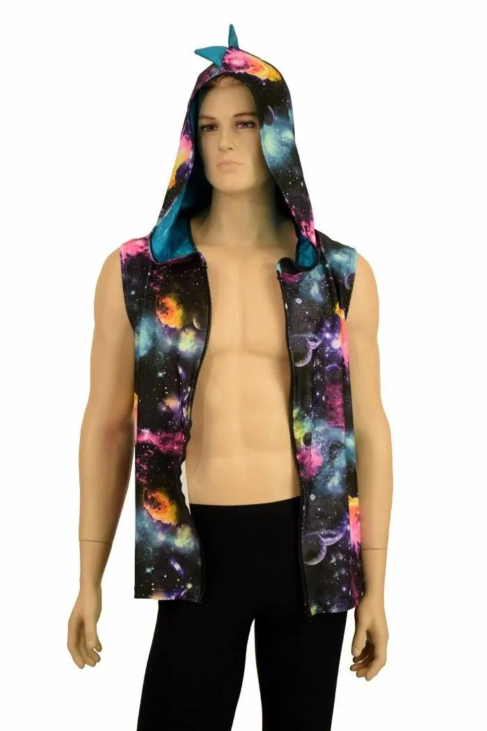 Mens Galaxy & Peacock Dragon Hoodie