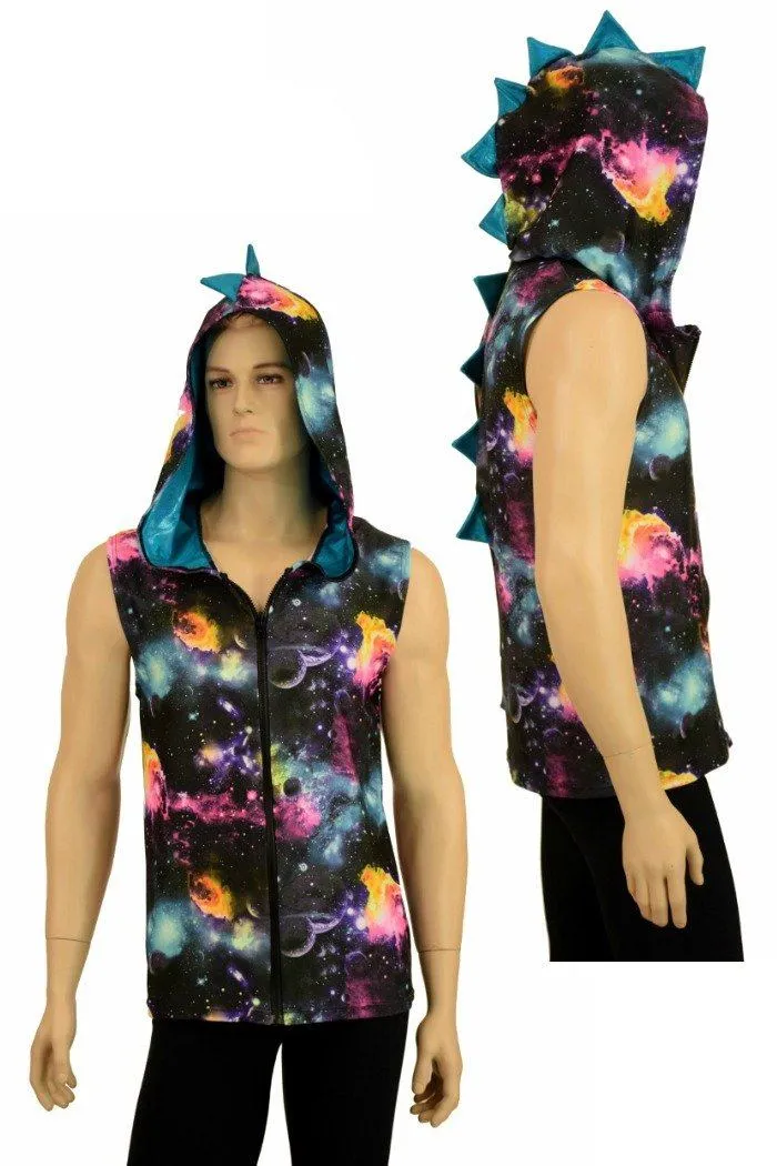 Mens Galaxy & Peacock Dragon Hoodie