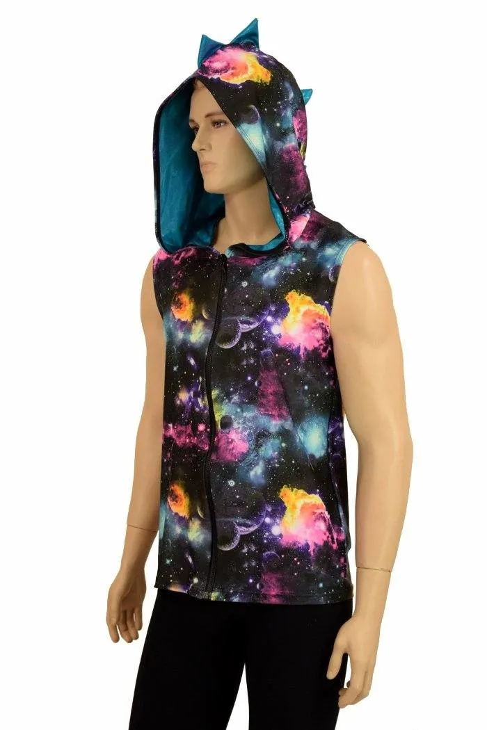 Mens Galaxy & Peacock Dragon Hoodie