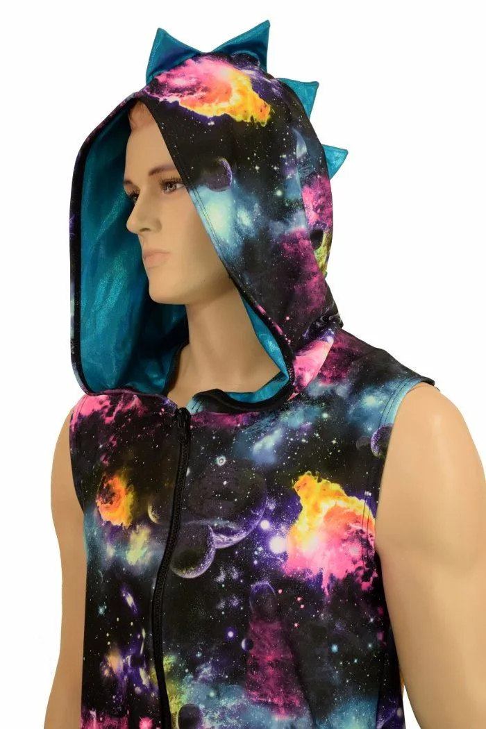 Mens Galaxy & Peacock Dragon Hoodie