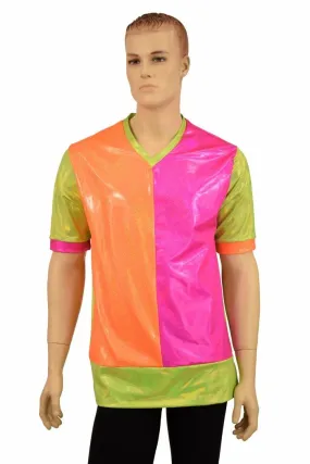 Mens Neon V Neck Shirt