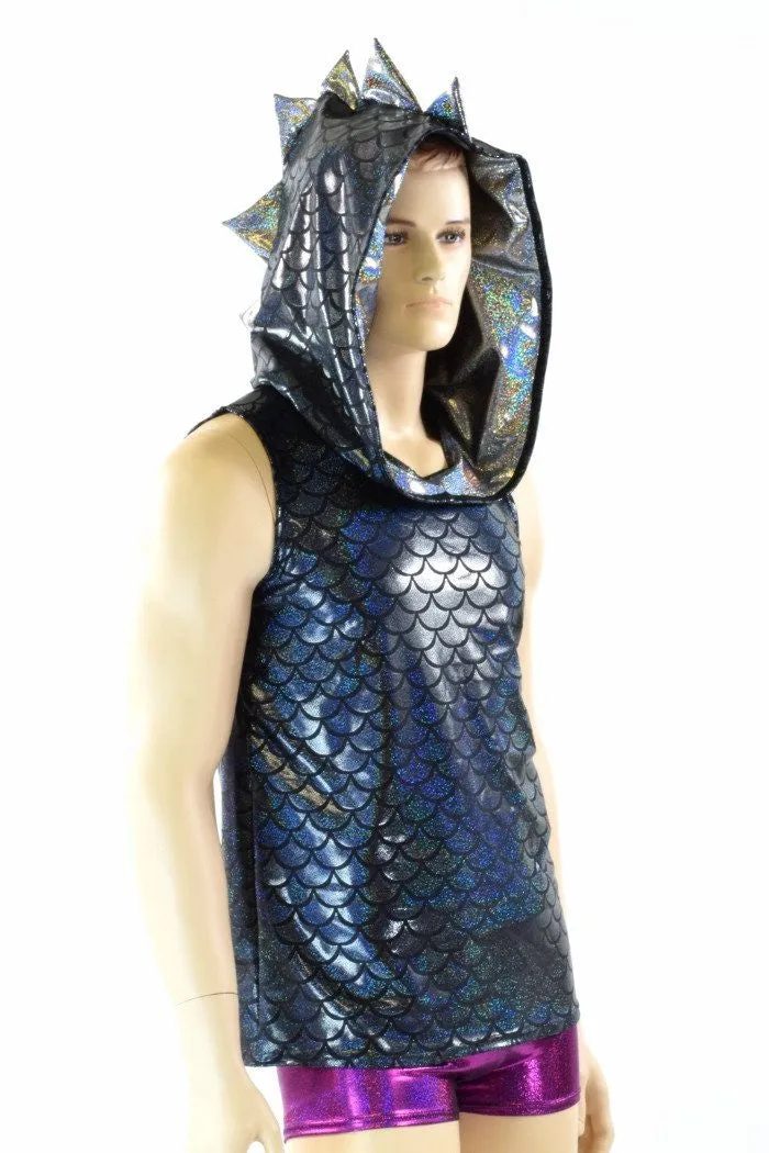 Mens Sleeveless Dragon Hoodie