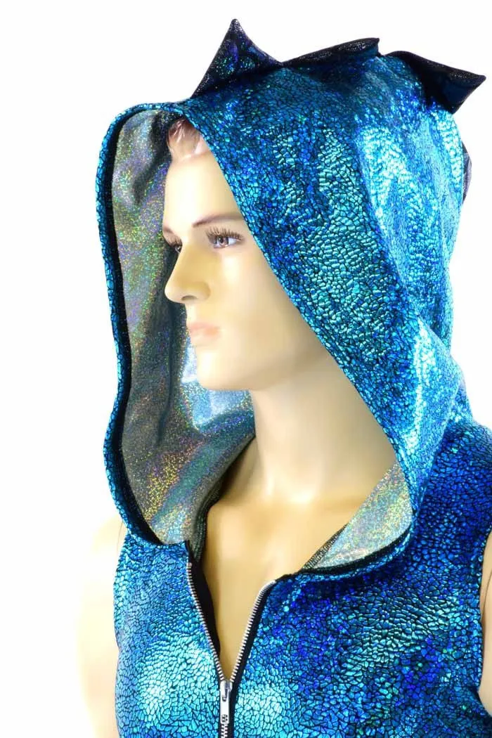 Mens Turquoise Dragon Hoodie