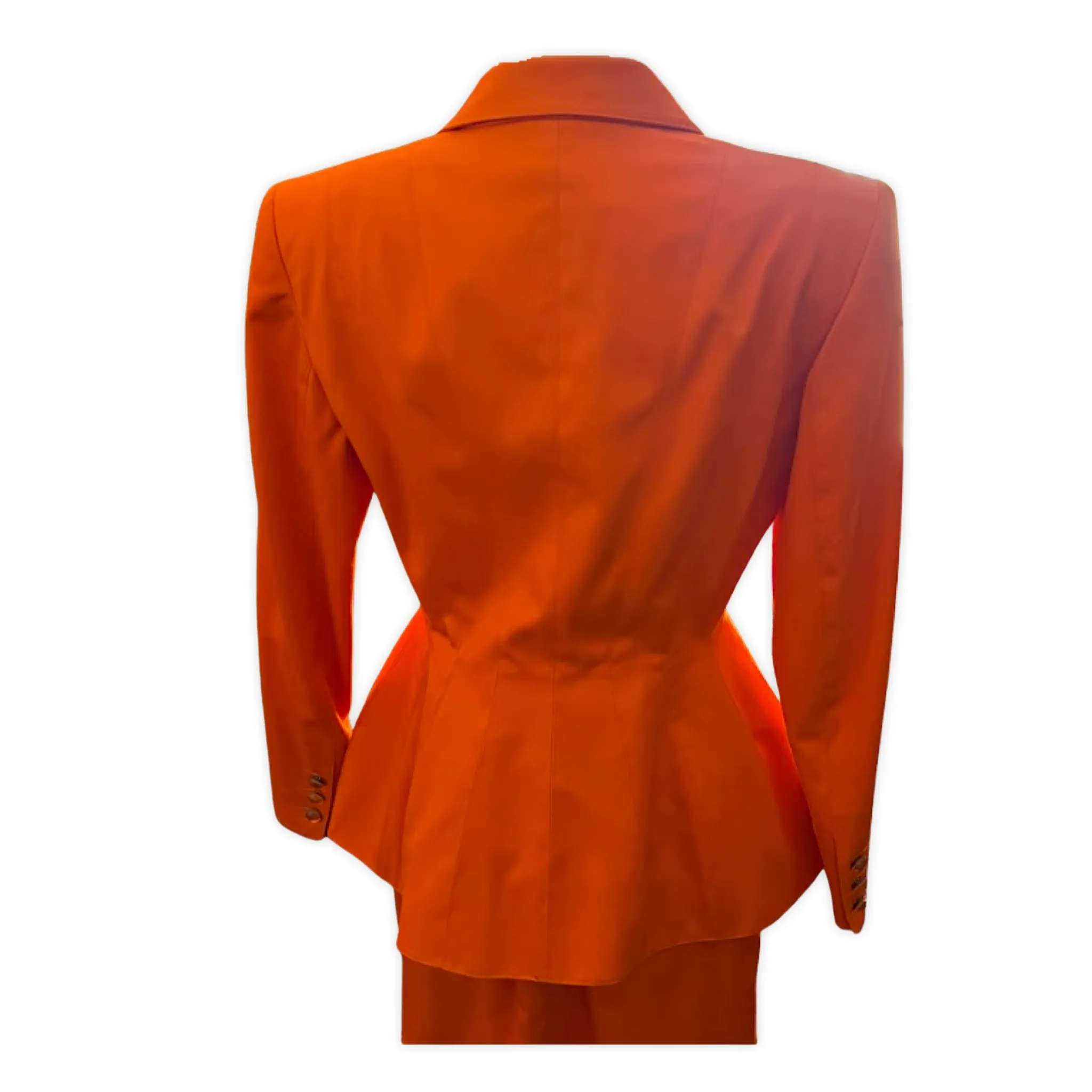 MONTANA Orange Skirt Suit Set | Size 42