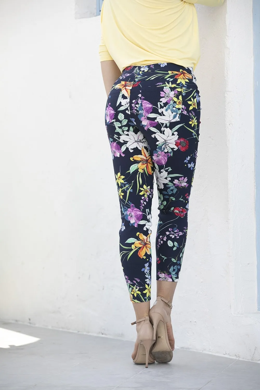 Multi-Color Floral Ankle Pant