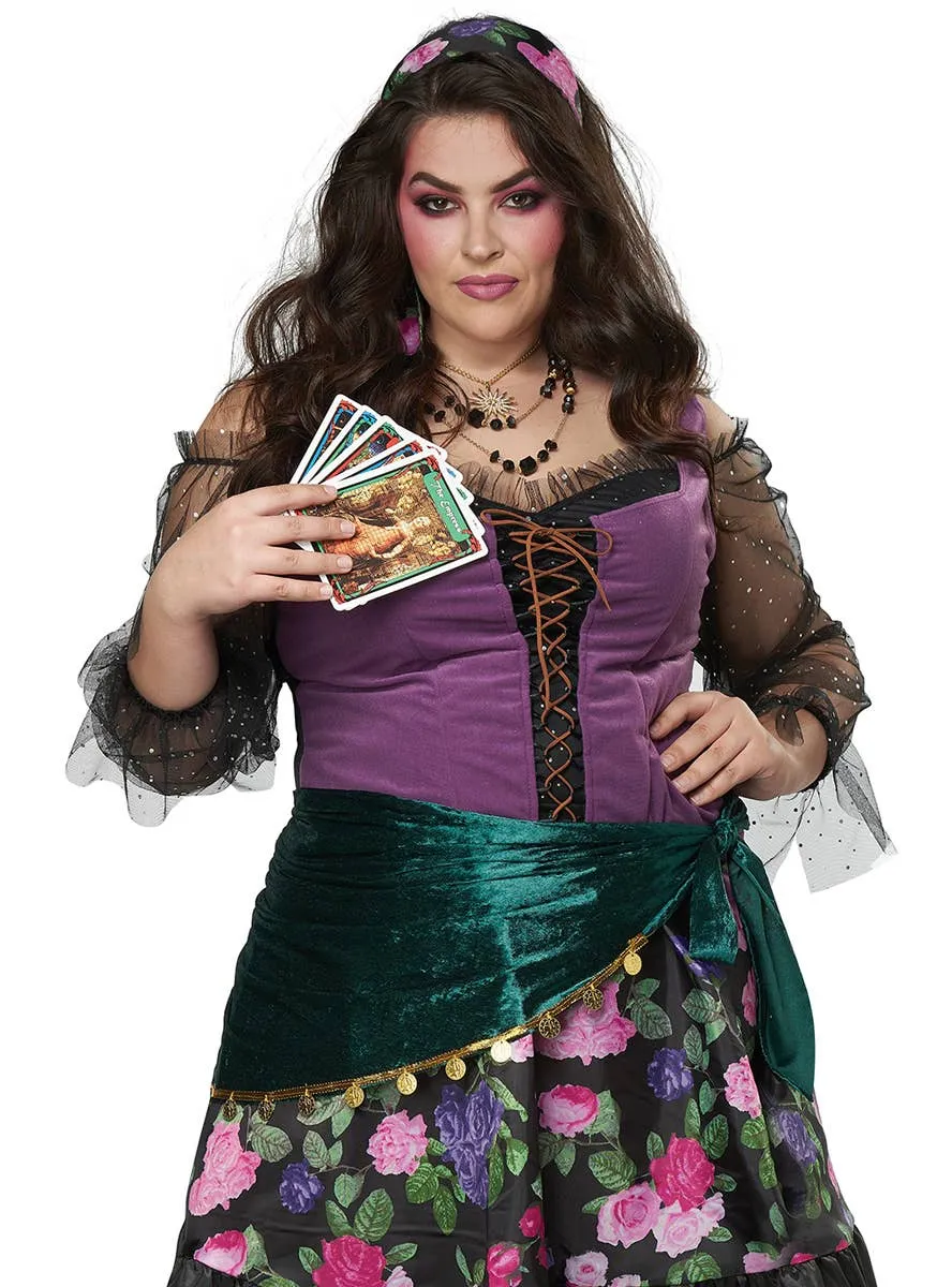 Mystical Charmer Womens Plus Size Fortune Teller Costume