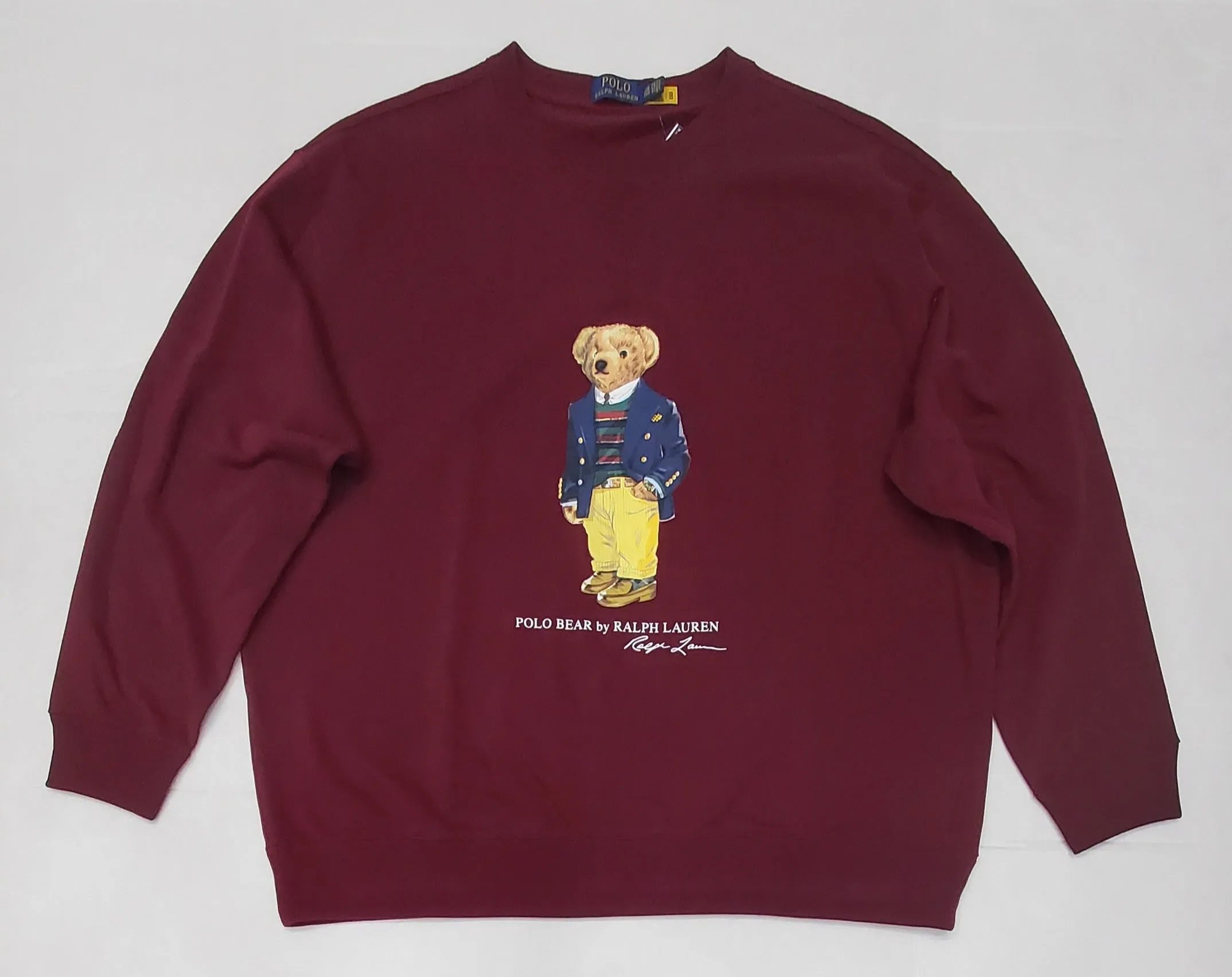 Nwt Polo Big & Tall  Burgundy Bear Sweatshirt